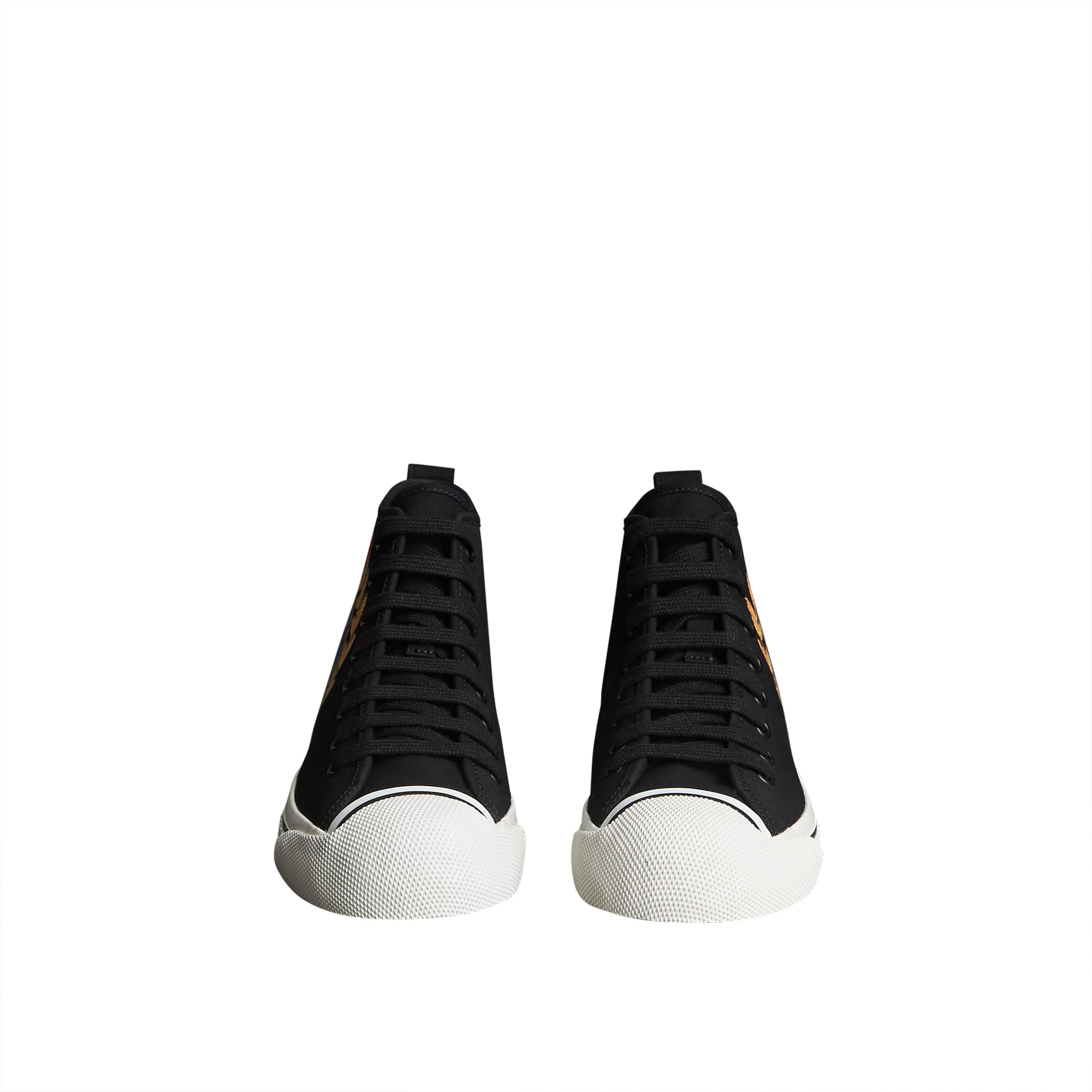 Sneakers montantes avec logo d'archive brodé - Black