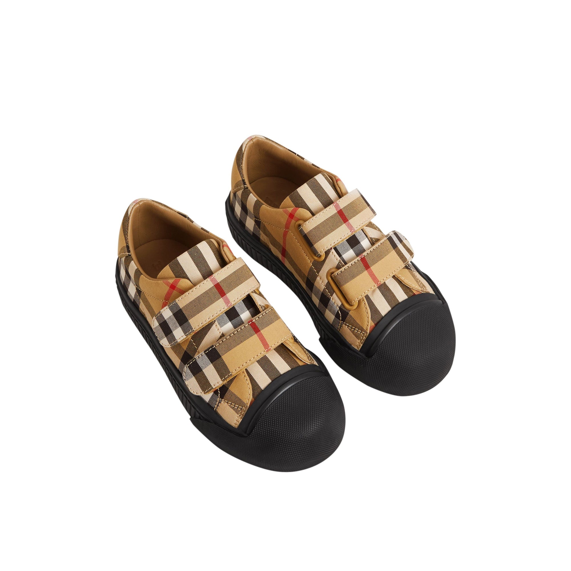 Sneakers en cuir à motif Vintage check - Antique Yellow & Black