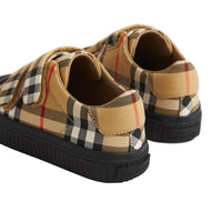 Sneakers en cuir à motif Vintage check - Antique Yellow & Black