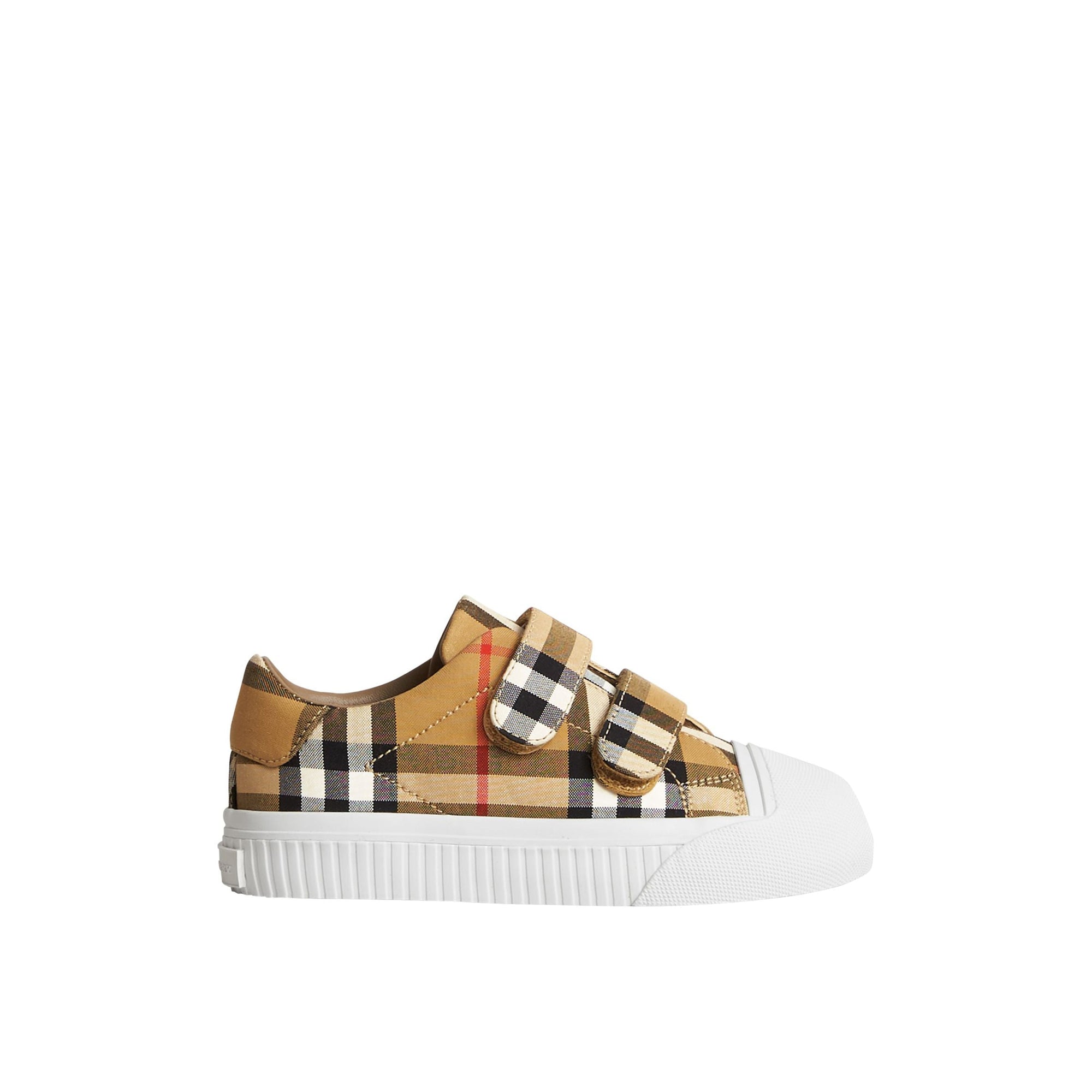 Sneakers en cuir à motif Vintage check - Antique Yellow & White