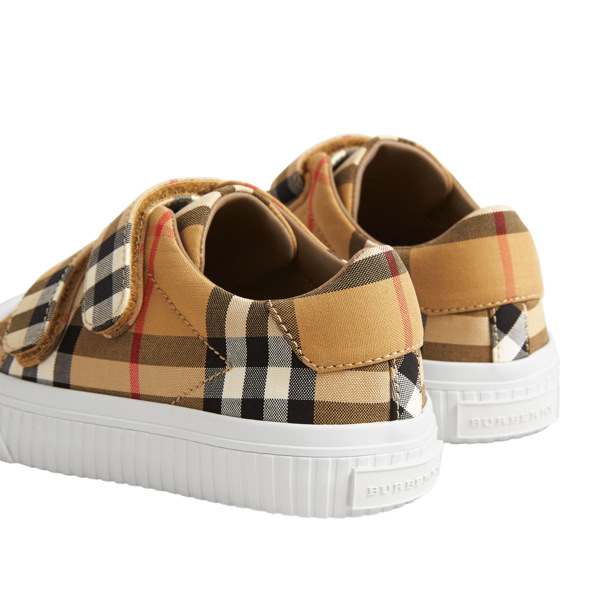 Sneakers en cuir à motif Vintage check - Antique Yellow & White