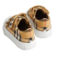 Sneakers en cuir à motif Vintage check - Antique Yellow & White