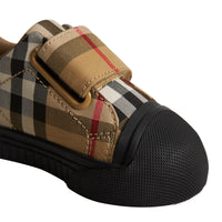 Sneakers en cuir à motif Vintage check - Antique Yellow & Black