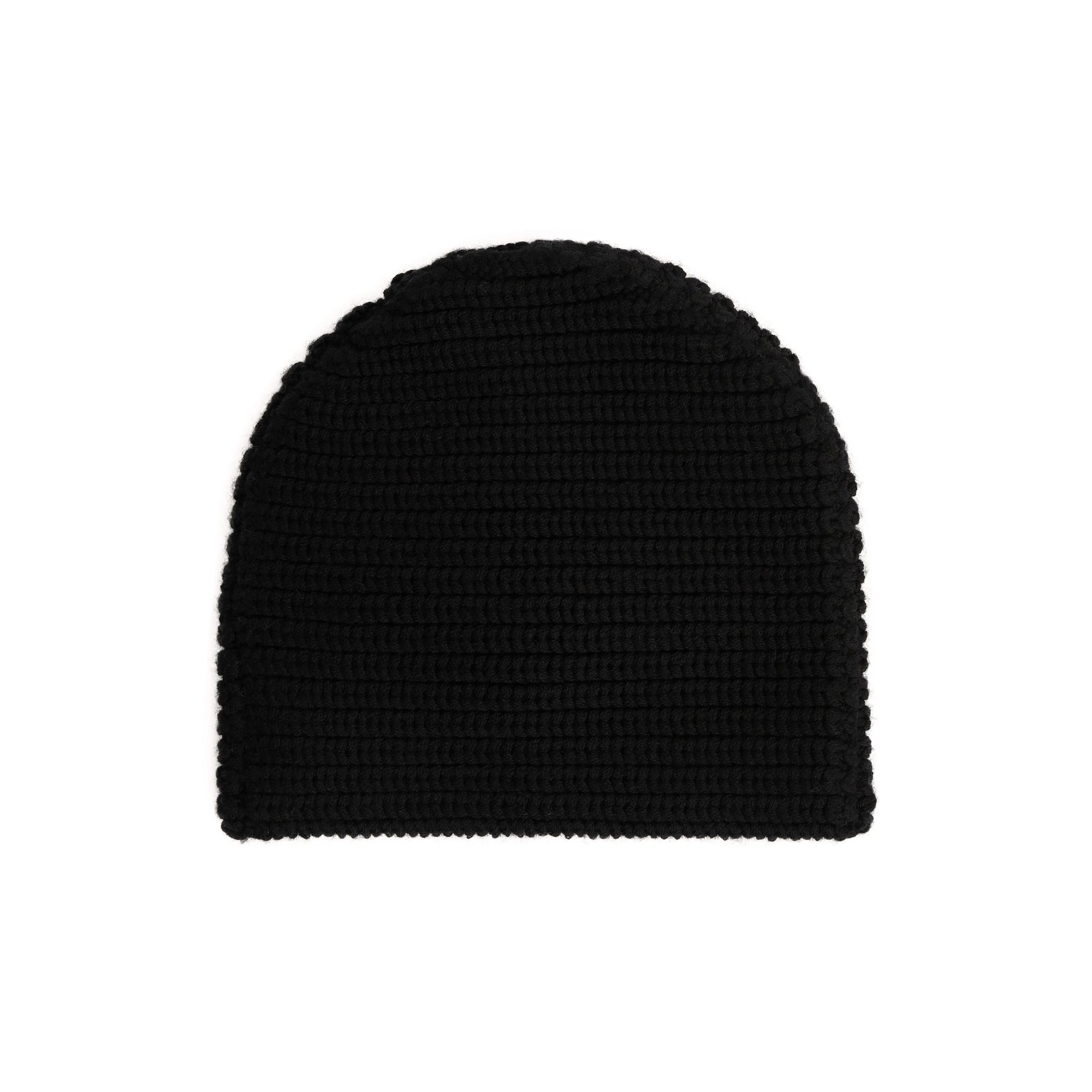 Bonnet en laine rayé avec logo - Black