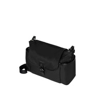 Sac à langer porté à l'épaule avec détails en cuir - Black
