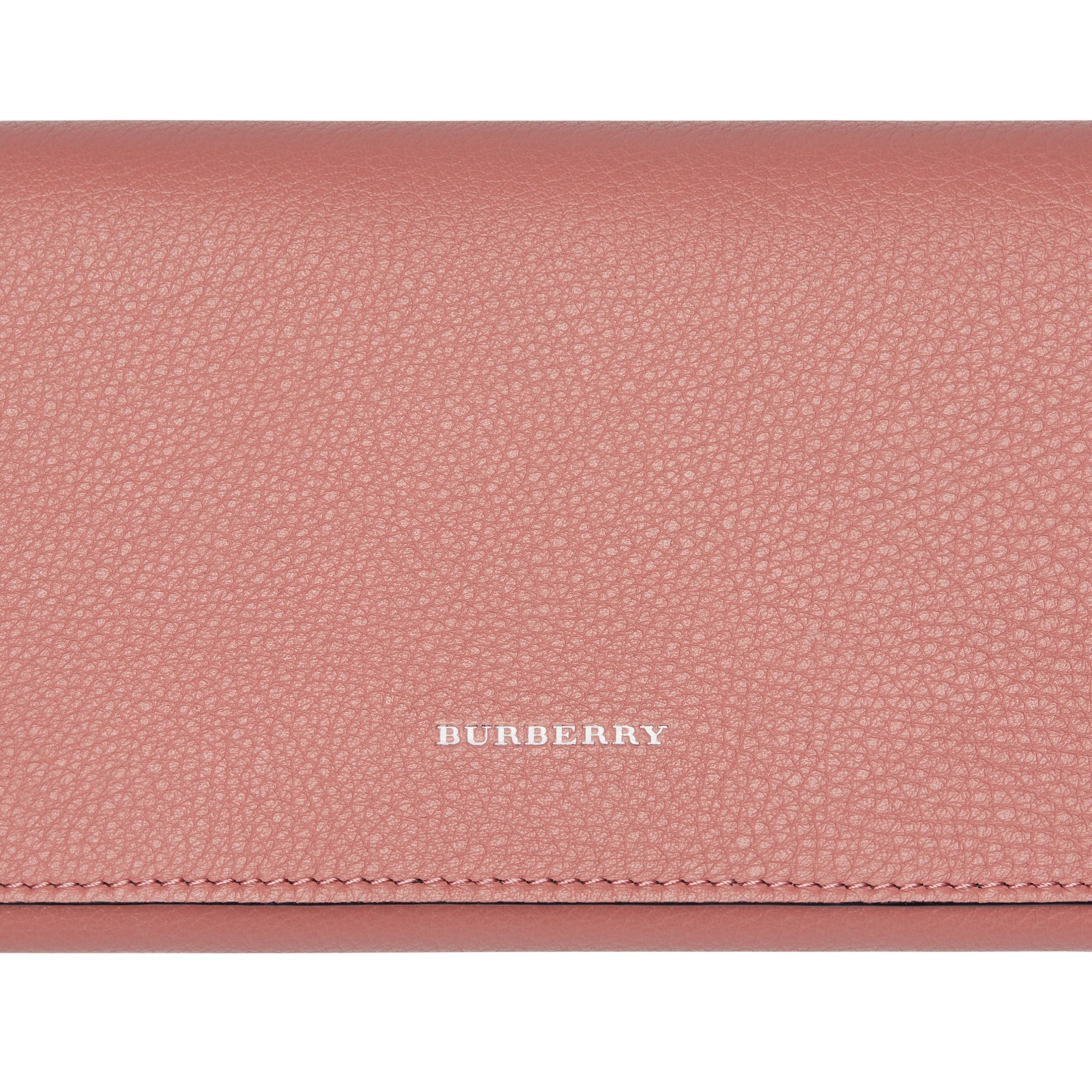 Portefeuille continental en cuir bicolore - Dusty Rose