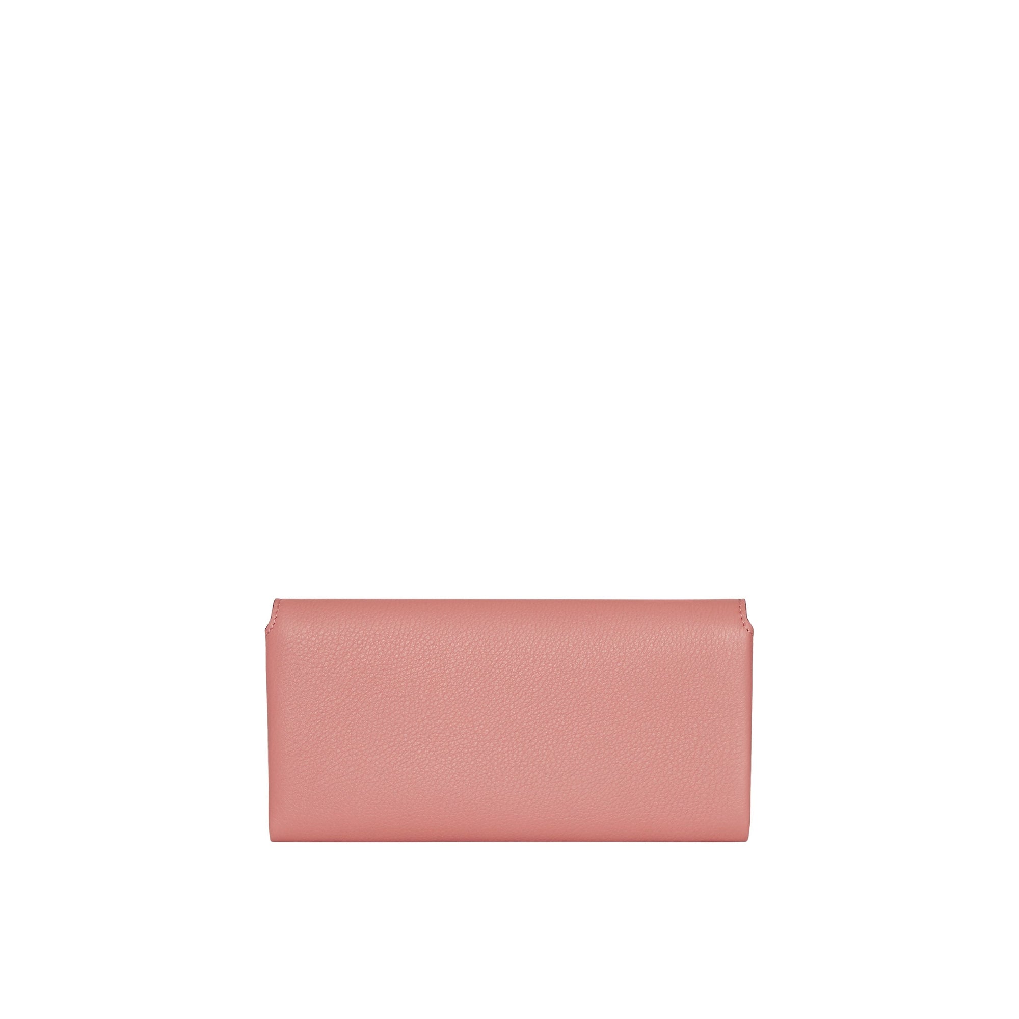 Portefeuille continental en cuir bicolore - Dusty Rose