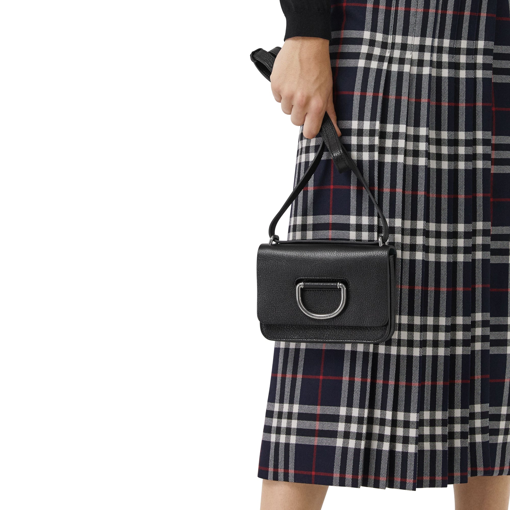 Mini sac The D-ring en cuir - Black