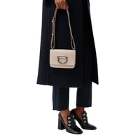Mini sac The D-ring en cuir - Stone