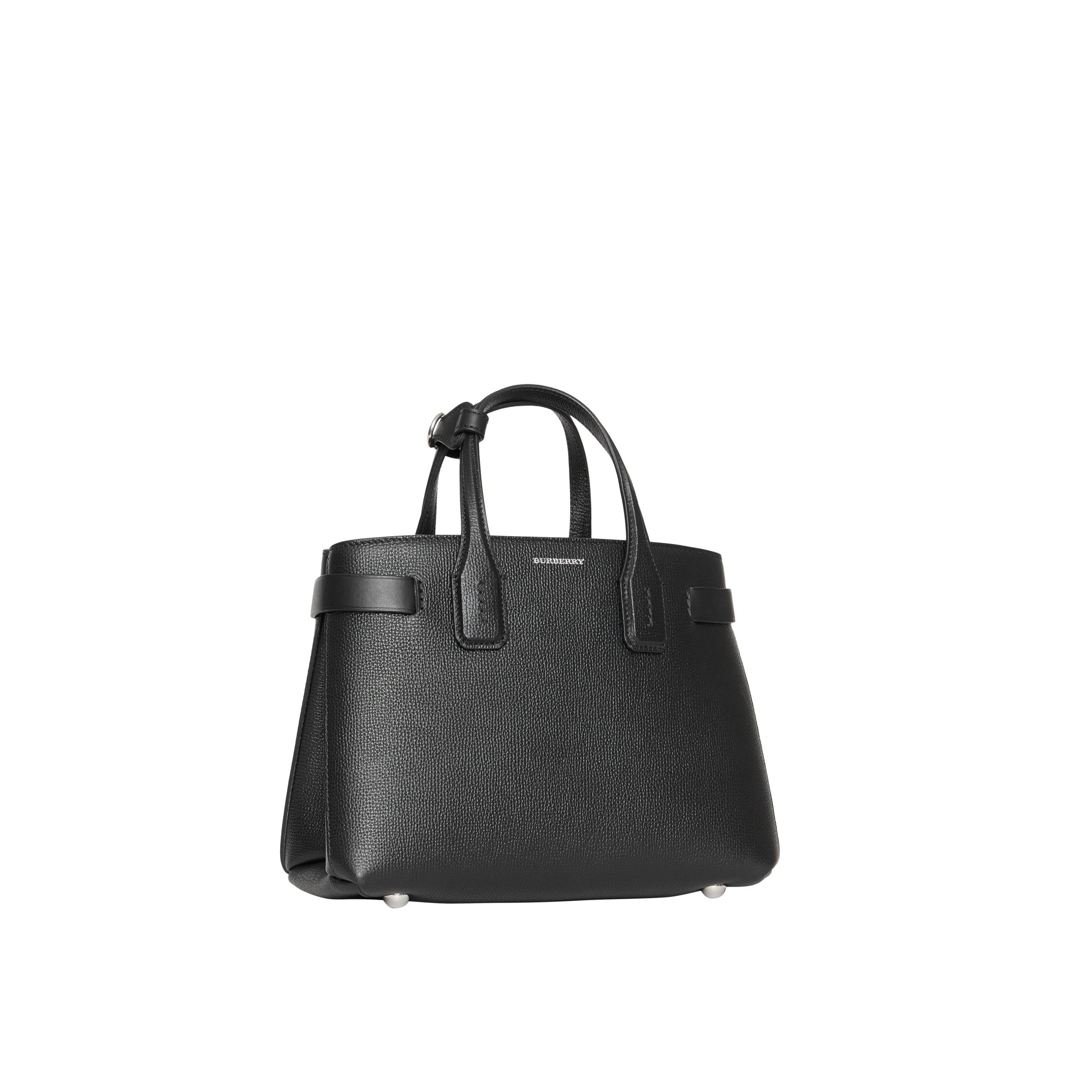 Petit sac The Banner en cuir avec Vintage check - Black