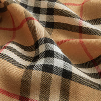 Écharpe légère en cachemire à motif Vintage check - Antique Yellow