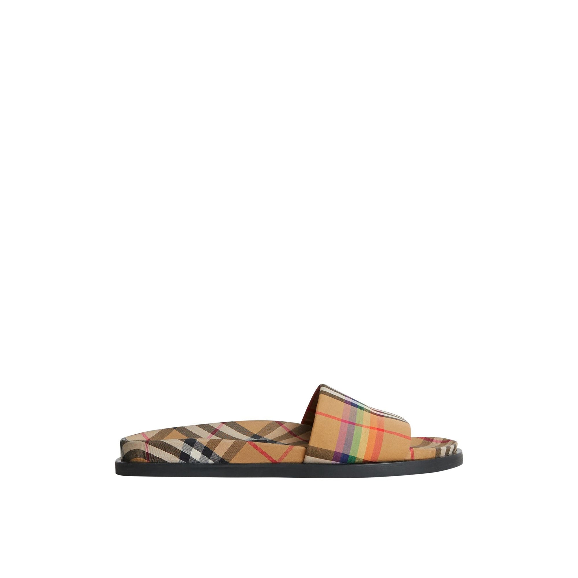 Claquettes à motif Rainbow Vintage check - Antique Yellow