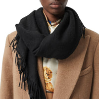 Bandana en cachemire brodé - Black
