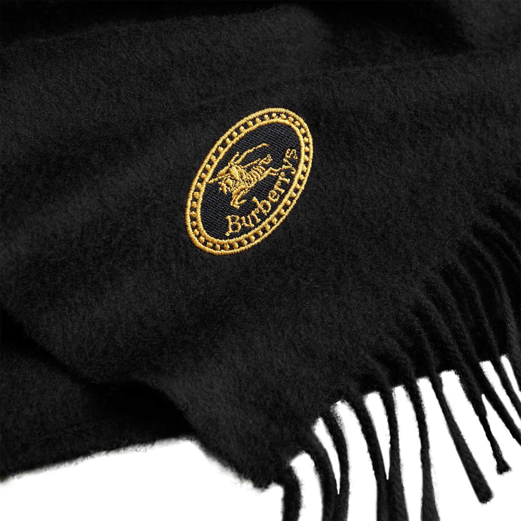 Bandana en cachemire brodé - Black