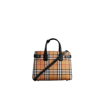 Petit sac The Banner en tissu Vintage check et cuir - Black