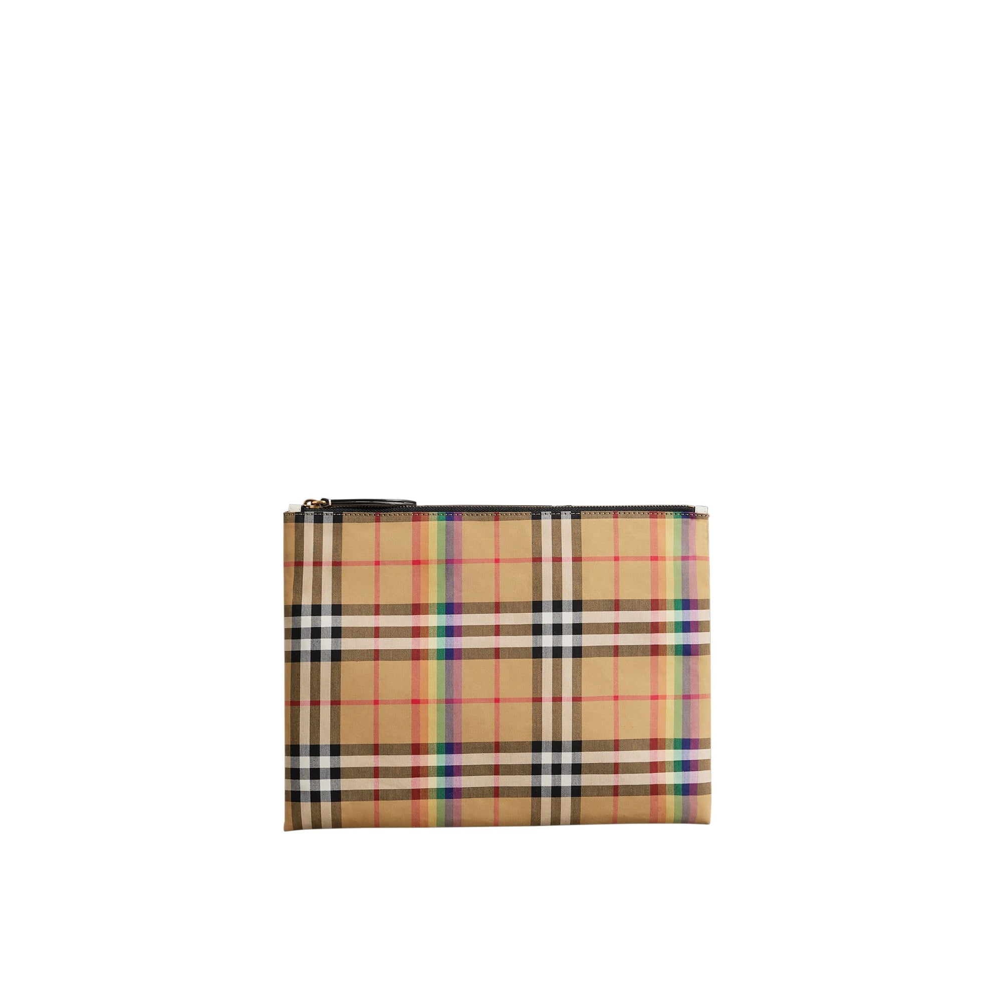 Pochette moyenne à motif Rainbow Vintage check - Natural
