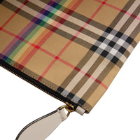Pochette moyenne à motif Rainbow Vintage check - Natural