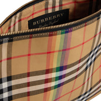 Pochette moyenne à motif Rainbow Vintage check - Natural