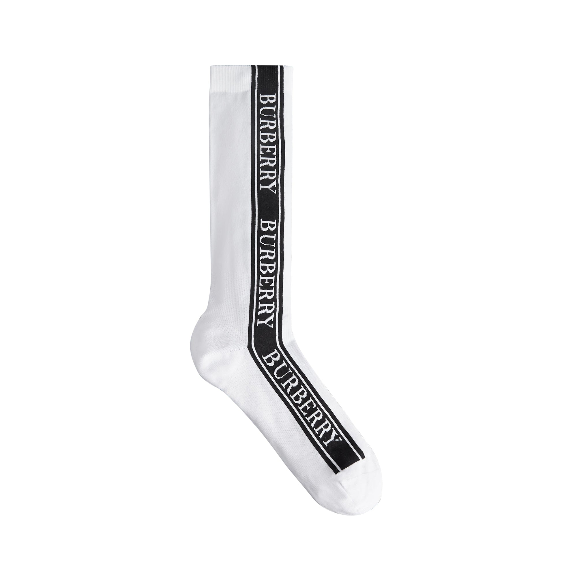 Chaussettes en maille technique avec logo - White