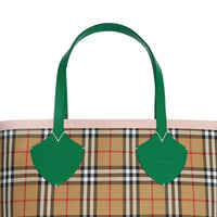 Sac tote The Giant réversible à motif Vintage check - Palm Green & Pink