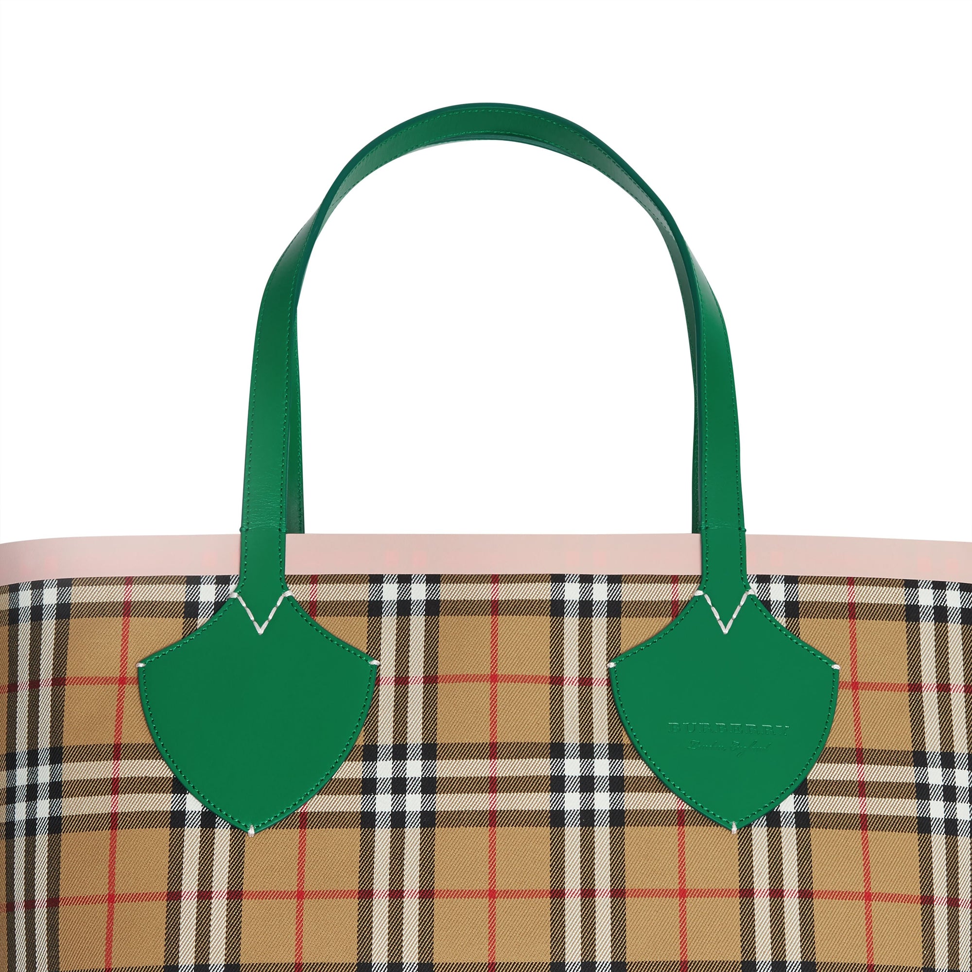Sac tote The Giant réversible à motif Vintage check - Palm Green & Pink