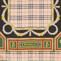 Carré de soie à imprimé check et écharpes d'archive - Antique Yellow