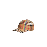 Casquette de baseball à motif Rainbow Vintage check - Antique Yellow & Rainbow