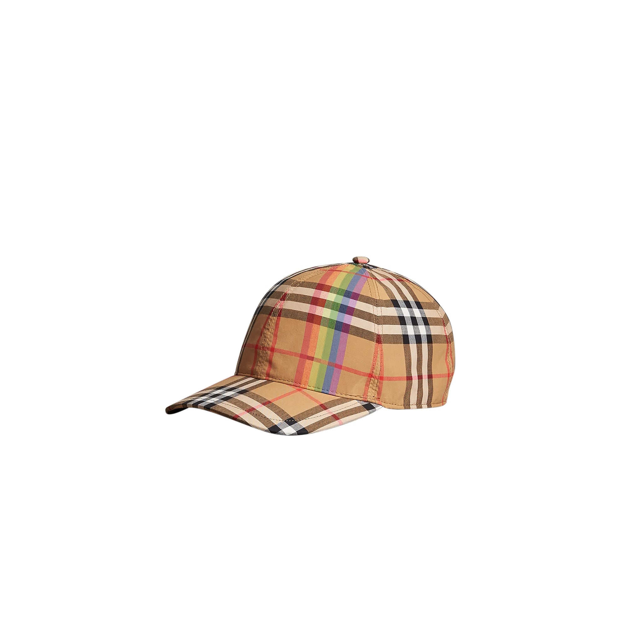 Casquette de baseball à motif Rainbow Vintage check - Antique Yellow & Rainbow