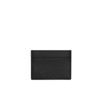 Porte-cartes en cuir avec logo perforé - Black