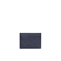 Porte-cartes en cuir avec logo perforé - Navy
