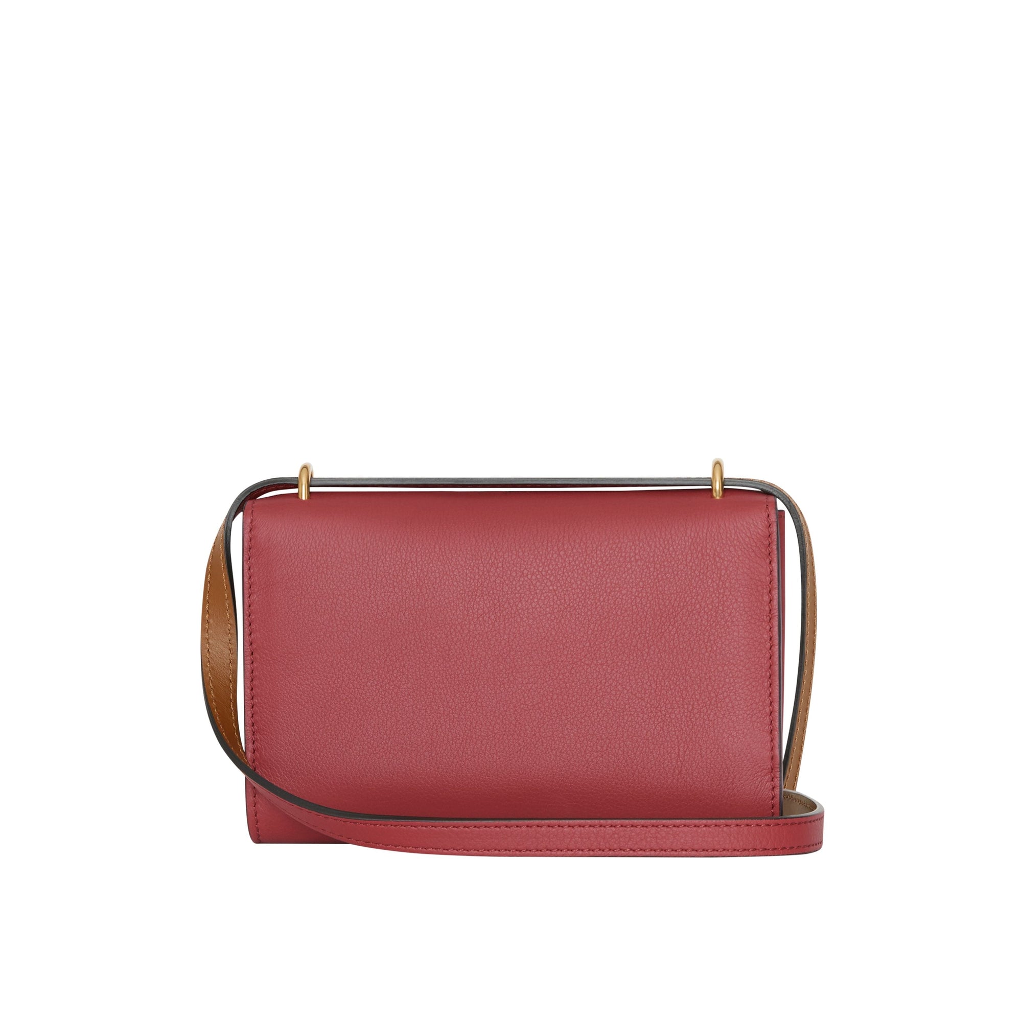 Portefeuille en cuir avec écusson estampé et sangle amovible - Crimson