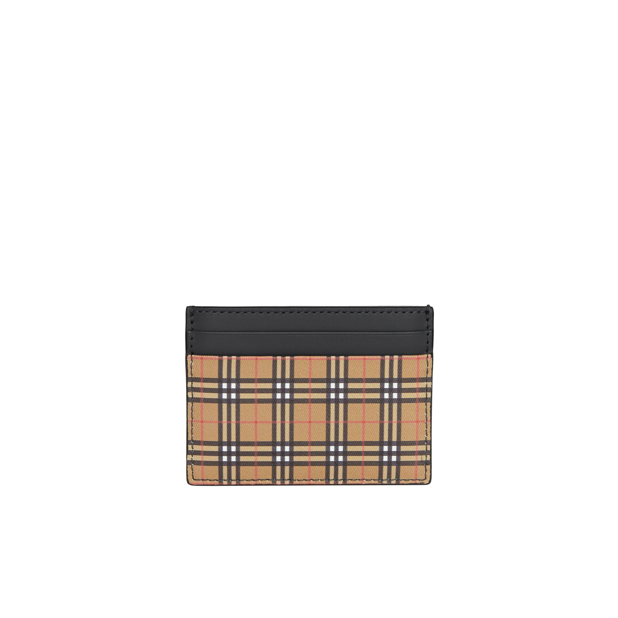 Porte-cartes en cuir et à motif Vintage check - Antique Yellow & Dark Grey