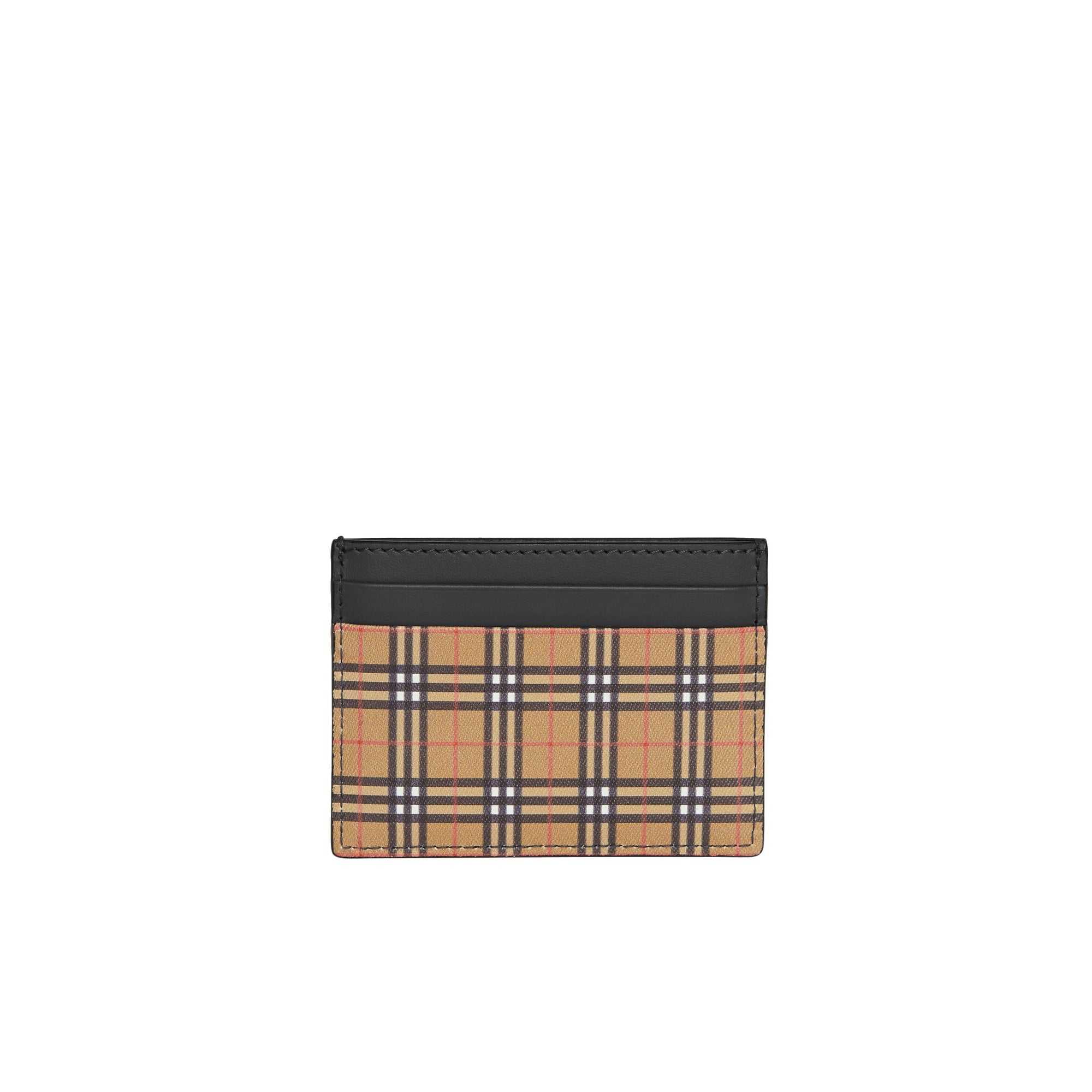 Porte-cartes en cuir et à motif Vintage check - Antique Yellow & Dark Grey