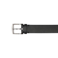 Ceinture en cuir avec écusson estampé - Black