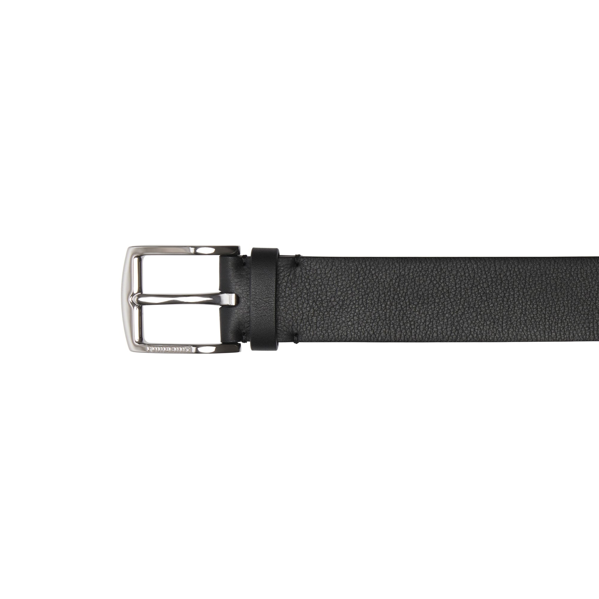 Ceinture en cuir avec écusson estampé - Black
