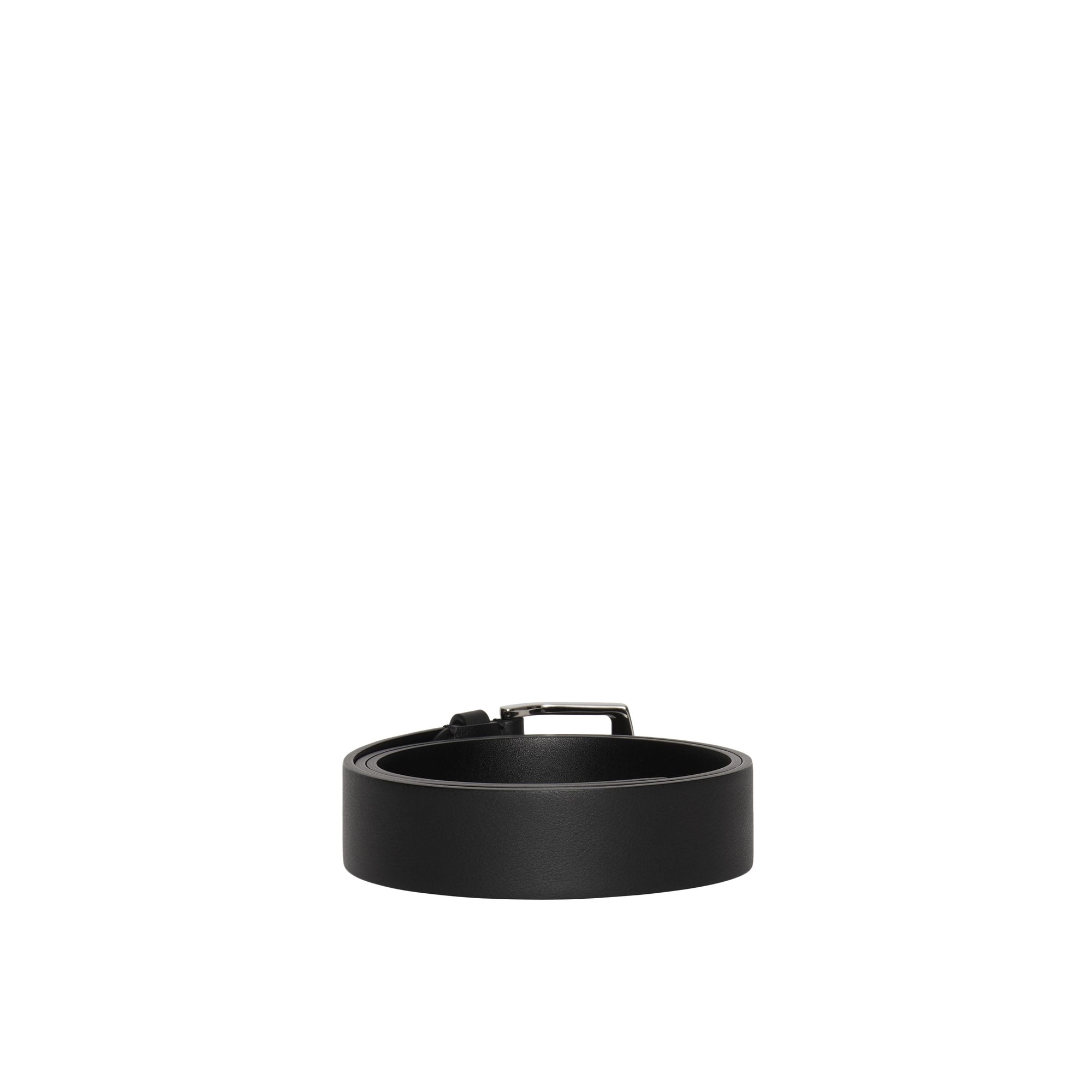 Ceinture en cuir avec écusson estampé - Black