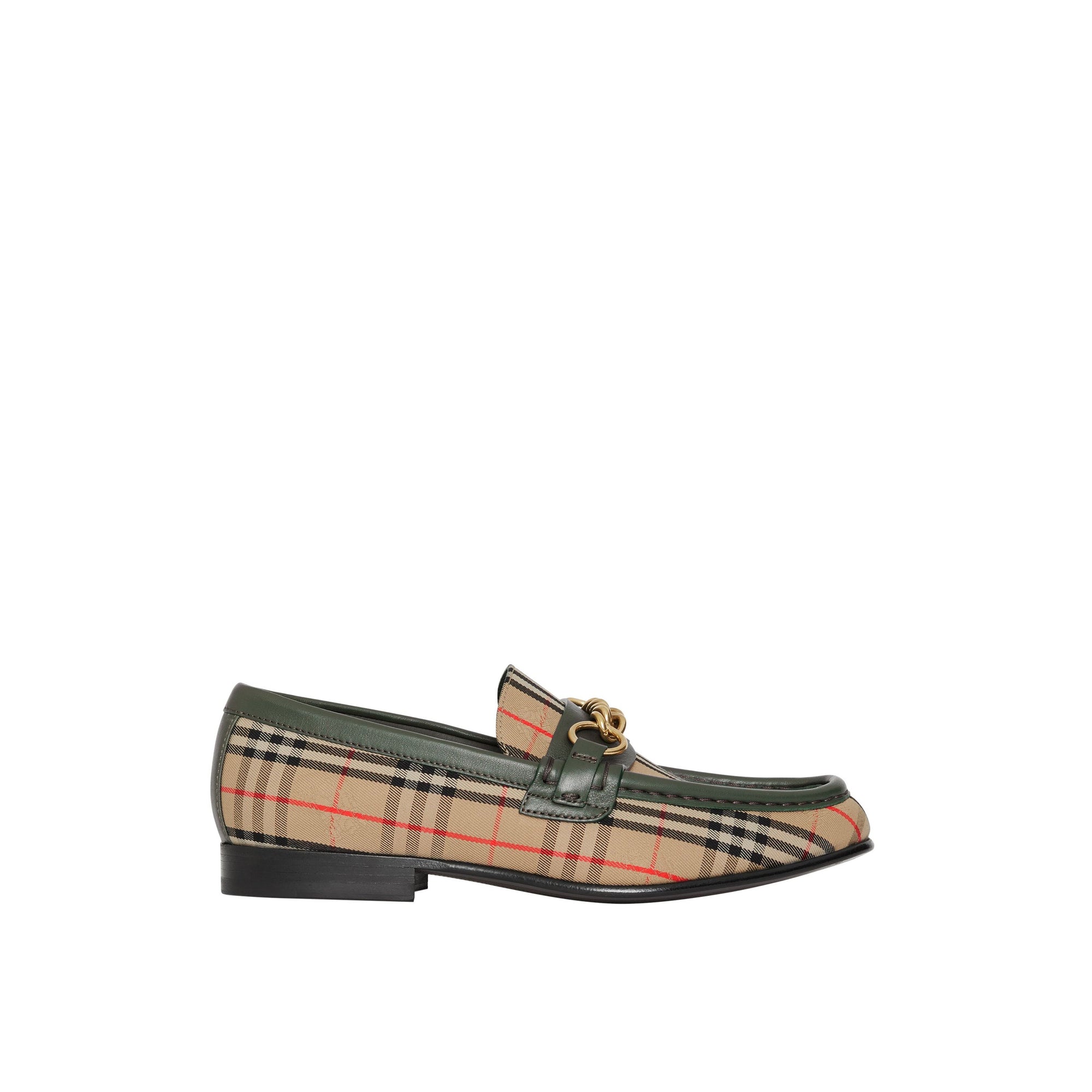 Mocassins The Link à motif check de 1983 en cuir - Dark Forest Green