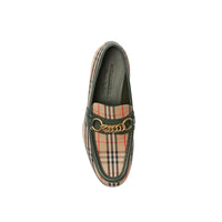 Mocassins The Link à motif check de 1983 en cuir - Dark Forest Green