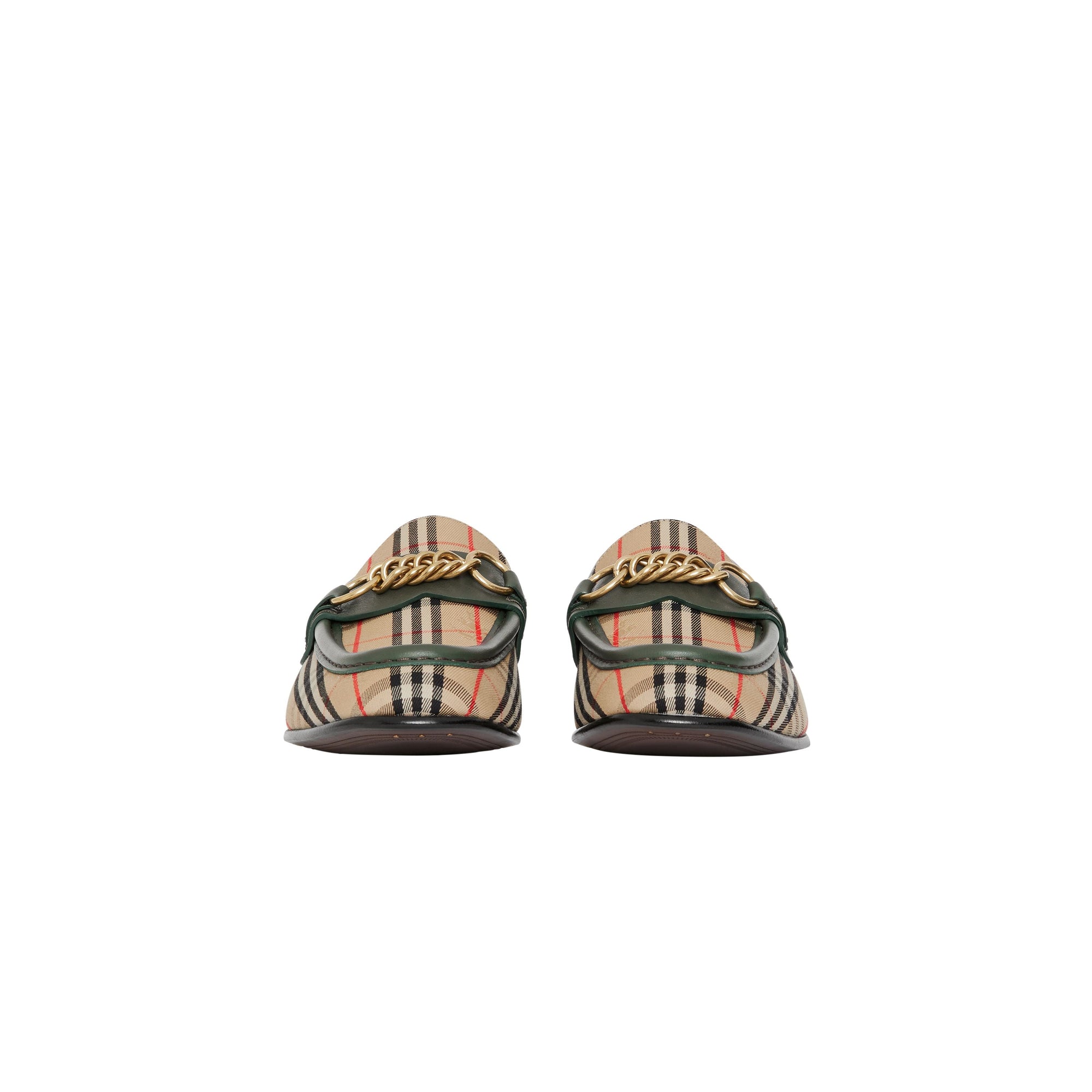 Mocassins The Link à motif check de 1983 en cuir - Dark Forest Green