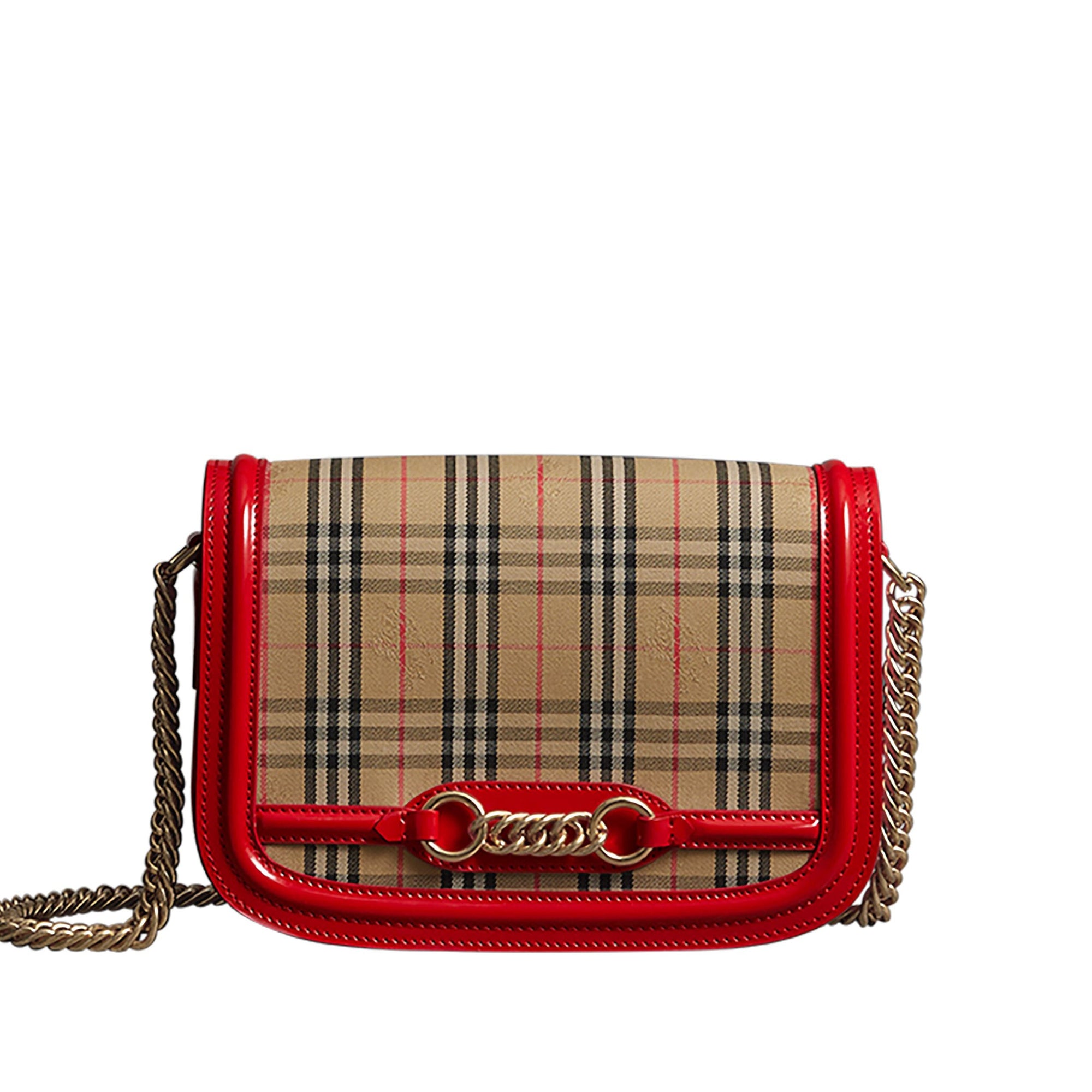 Sac The Link à motif check de 1983 avec détails vernis - Bright Red