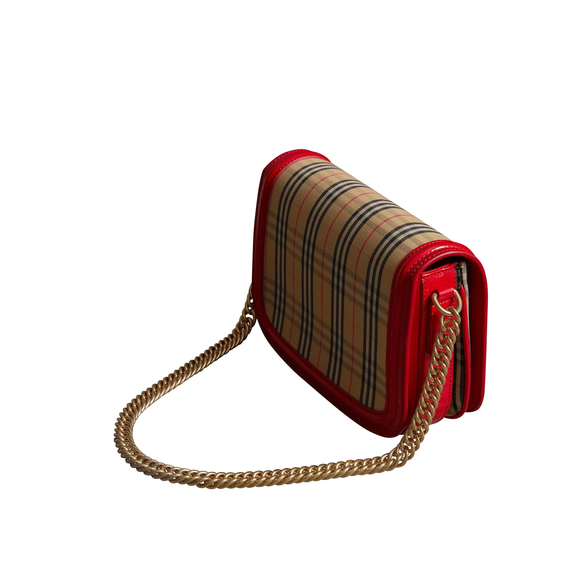 Sac The Link à motif check de 1983 avec détails vernis - Bright Red