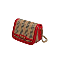 Sac The Link à motif check de 1983 avec détails vernis - Bright Red