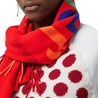 Bandana en laine et cachemire avec logo - Bright Red