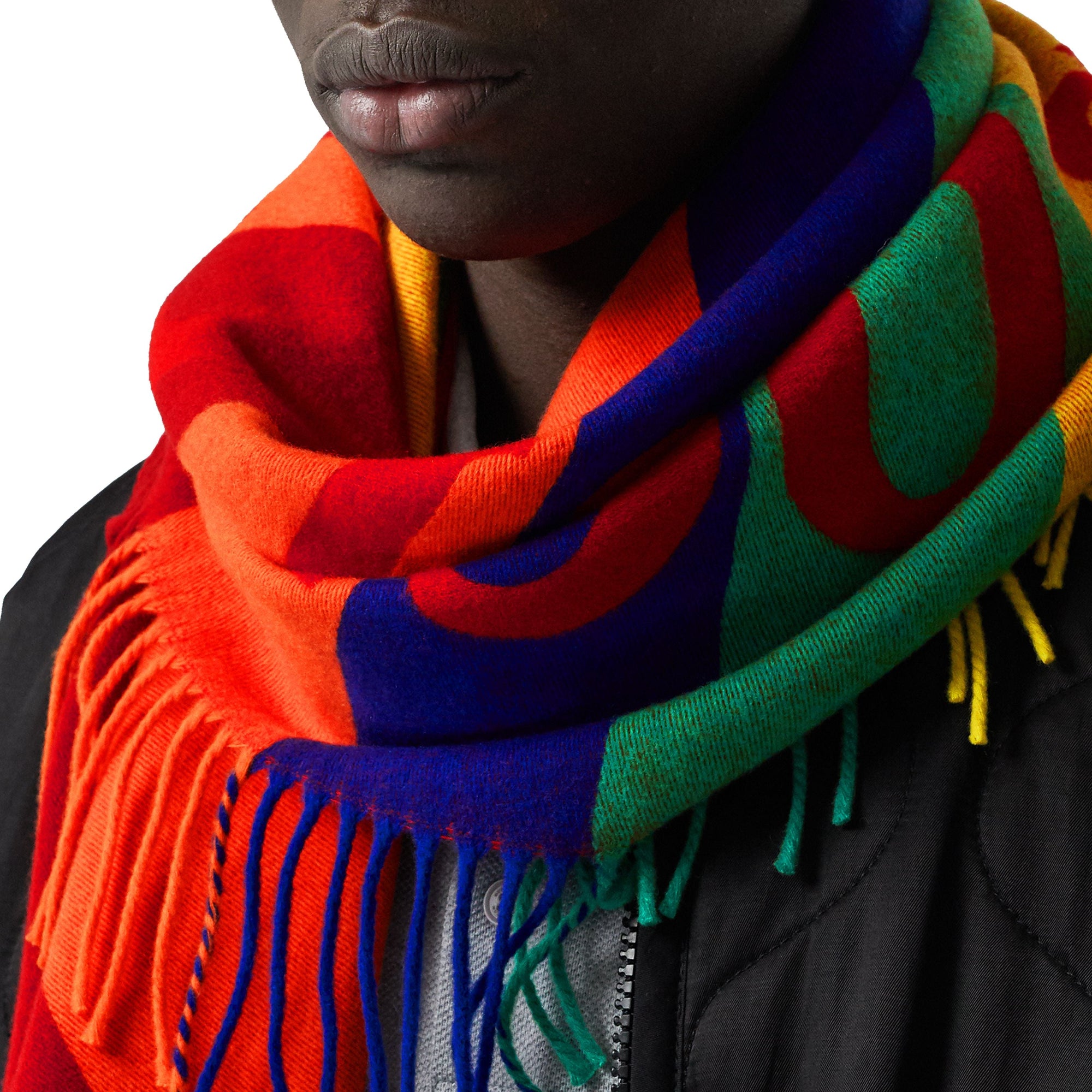 Bandana en laine et cachemire avec logo - Bright Red