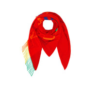 Bandana en laine et cachemire avec logo - Bright Red