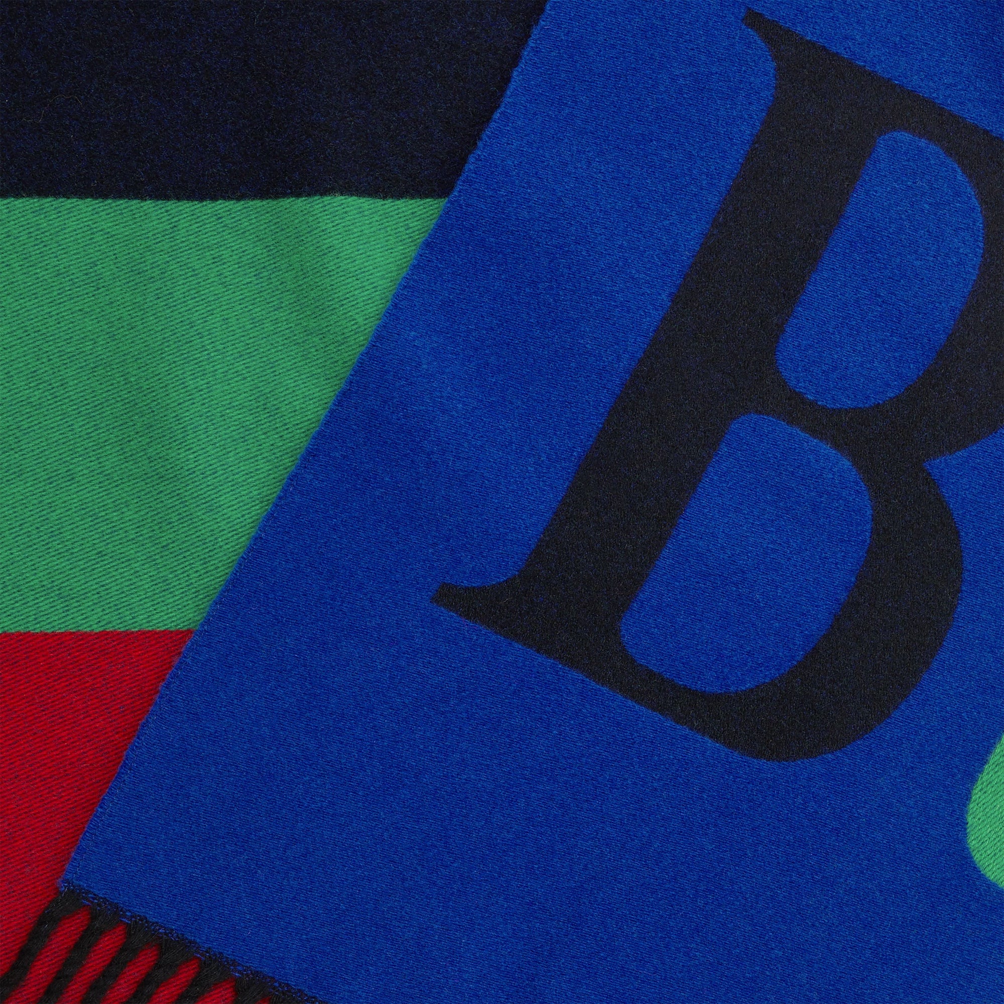 Bandana en laine et cachemire avec logo - Navy
