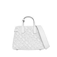 Petit sac The Banner en cuir avec logo perforé - Chalk White