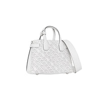 Petit sac The Banner en cuir avec logo perforé - Chalk White