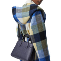 Petit sac The Banner en cuir avec logo perforé - Regency Blue