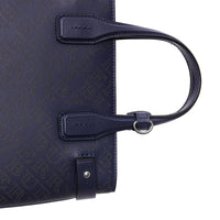 Petit sac The Banner en cuir avec logo perforé - Regency Blue